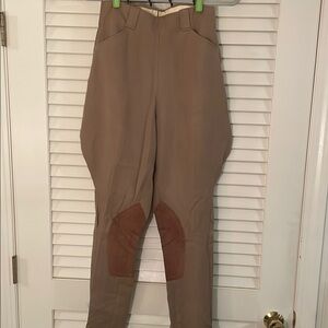 Vintage Military Horse Equestrian Tan Soft Cognac Suede Riding Pants